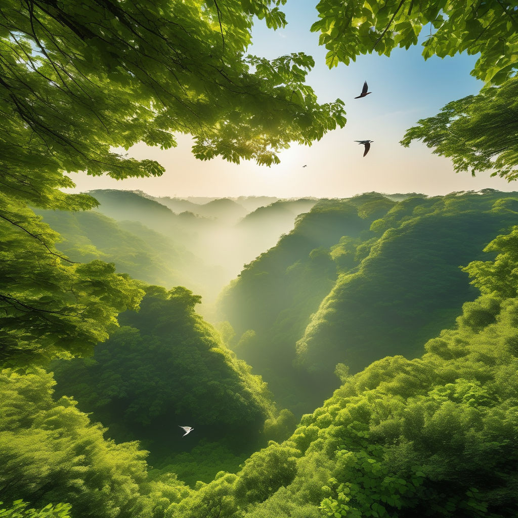 a lush forest illustrating fresh air